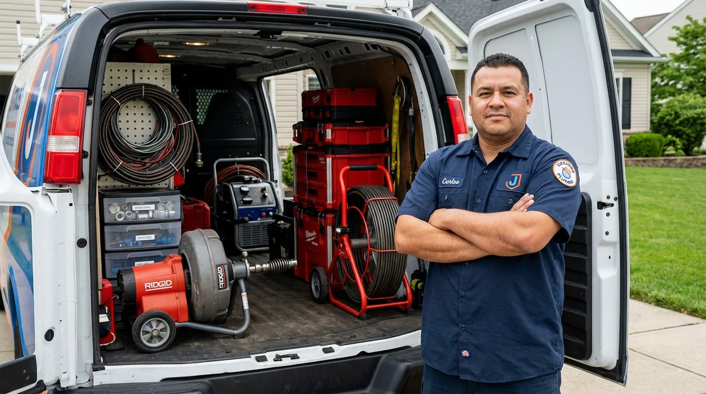Professional drain cleaning equipment and Johns Plumbing LLC plumber in Lake Butler