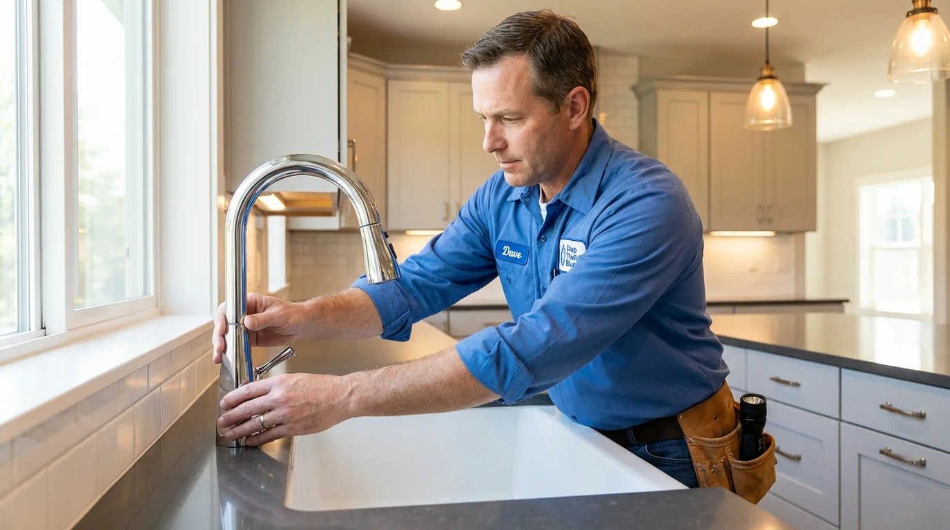 Kitchen faucet installation by Johns Plumbing LLC in Lake Butler